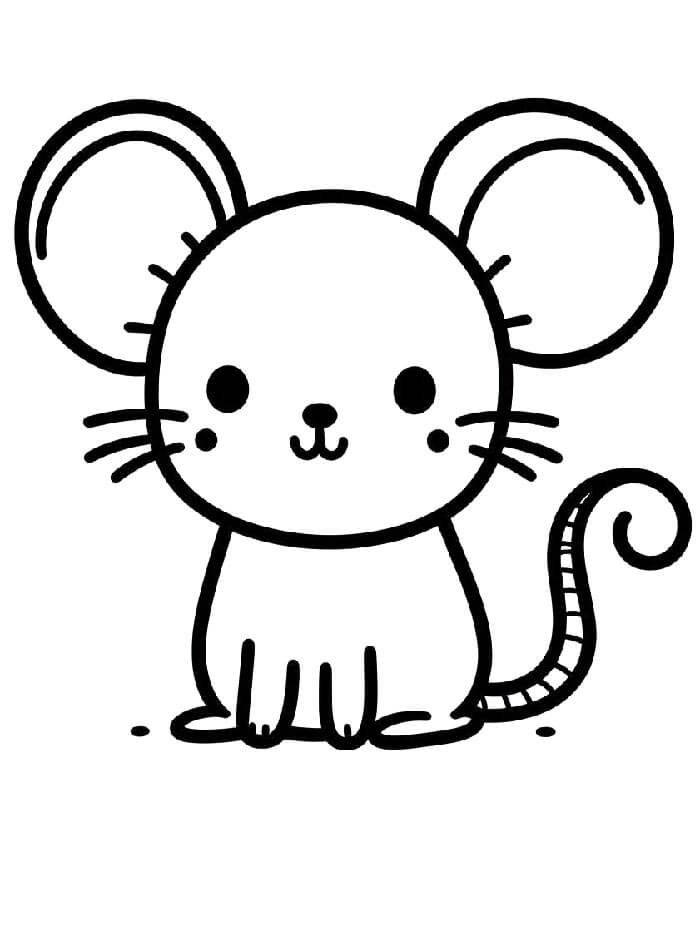 Tisknutelný obrázek Myš omalovánka