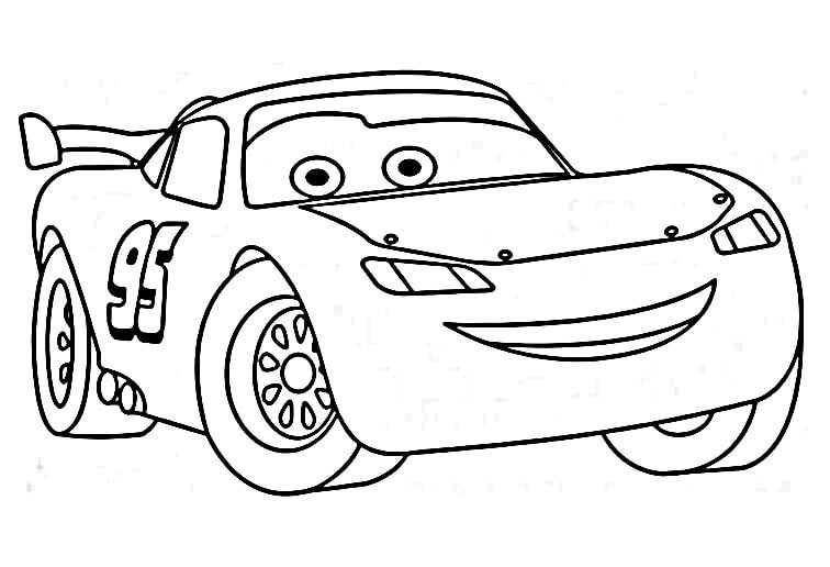 Tisknutelný zdarma Blesk McQueen omalovánka