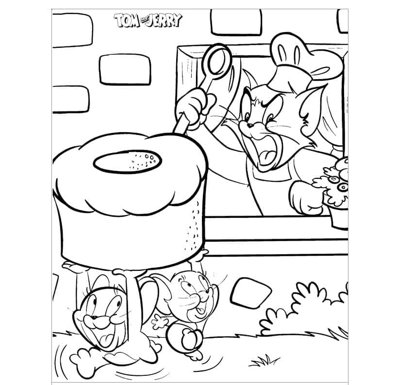 Tom a Jerry Tisknutelný pro Děti omalovánka