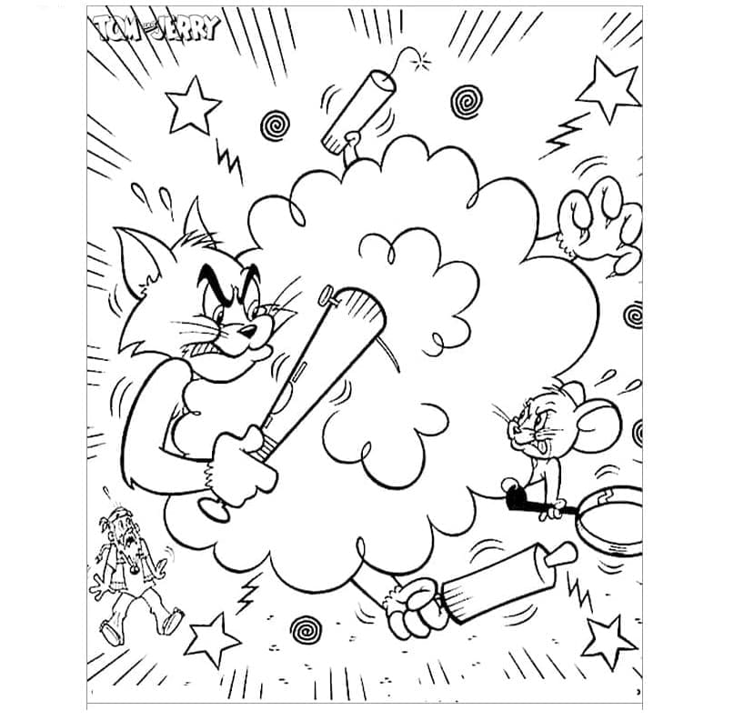 Tom a Jerry Zdarma pro Děti omalovánka