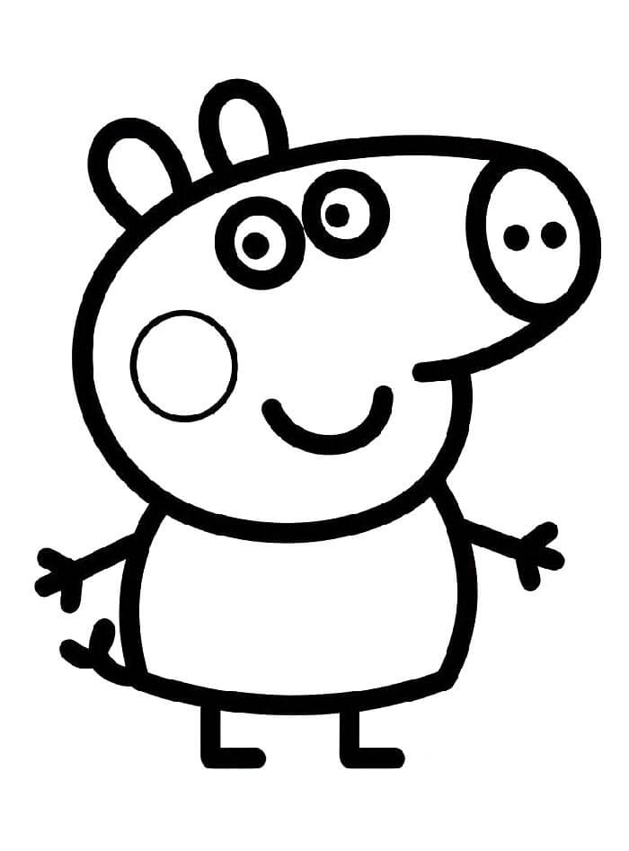 Usměvavý Prasátko Peppa omalovánka