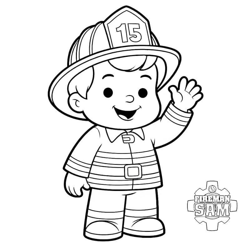 Úžasné Požárník Sam omalovánka