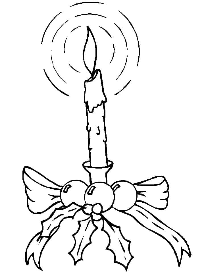 Vánoční Svíčka Zdarma omalovánka