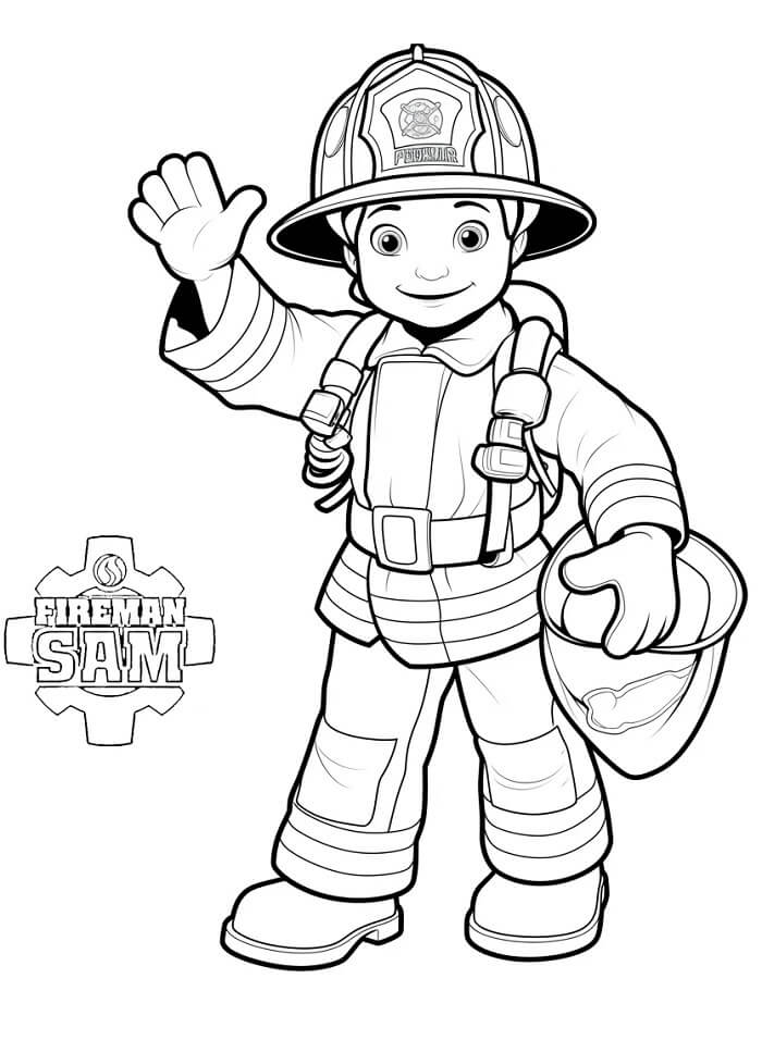 Velmi Skvělé Požárník Sam omalovánka