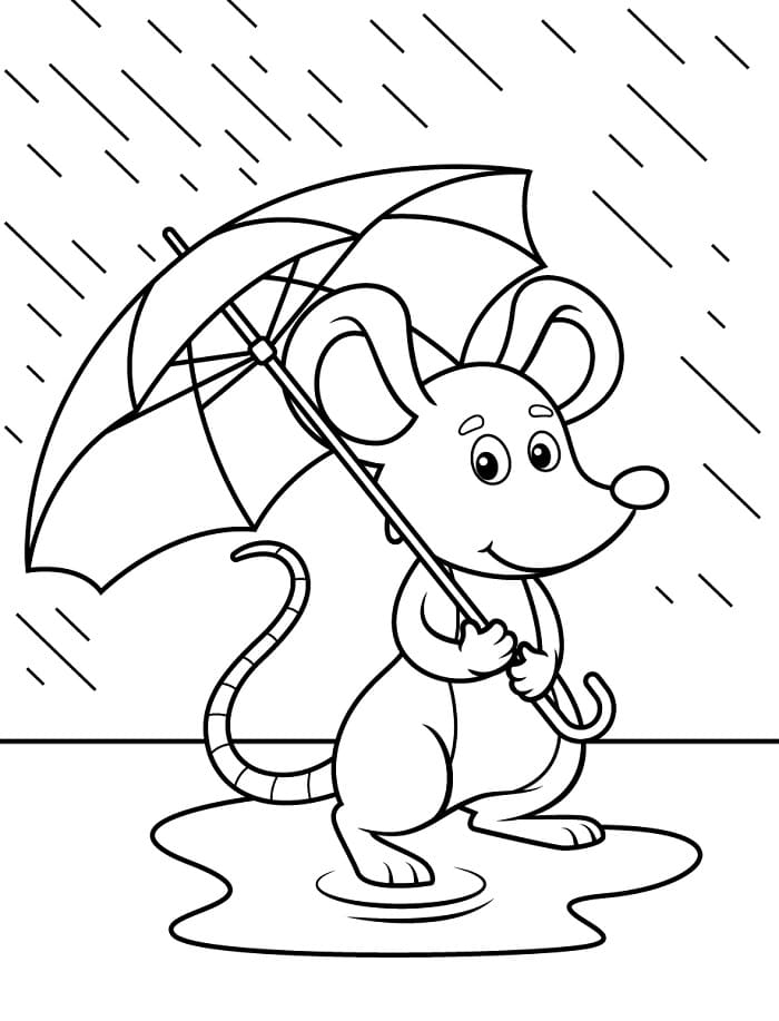 Velmi roztomilá Myš omalovánka