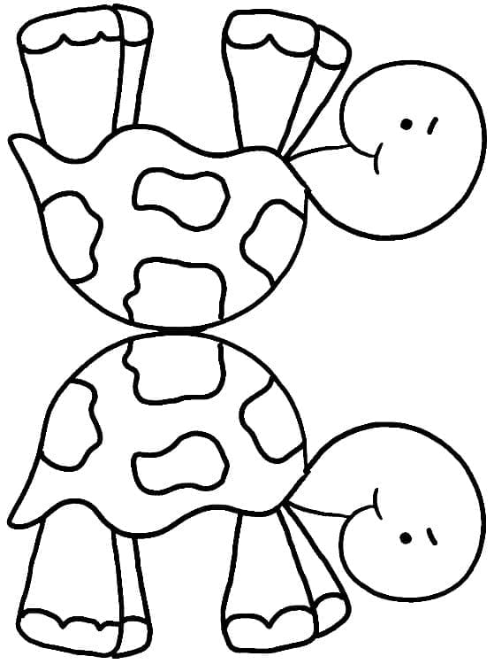 Veselá Želva omalovánka