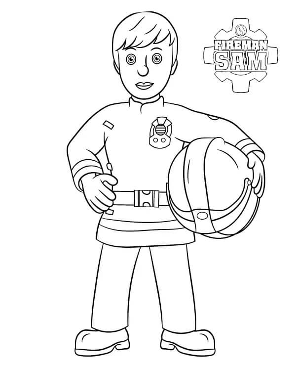 Veselý Požárník Sam omalovánka