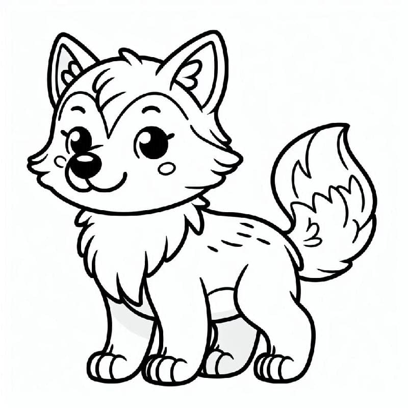 Vlk Zdarama omalovánka