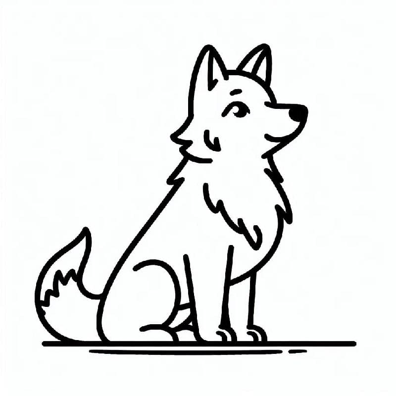 Vlk pro Děti omalovánka