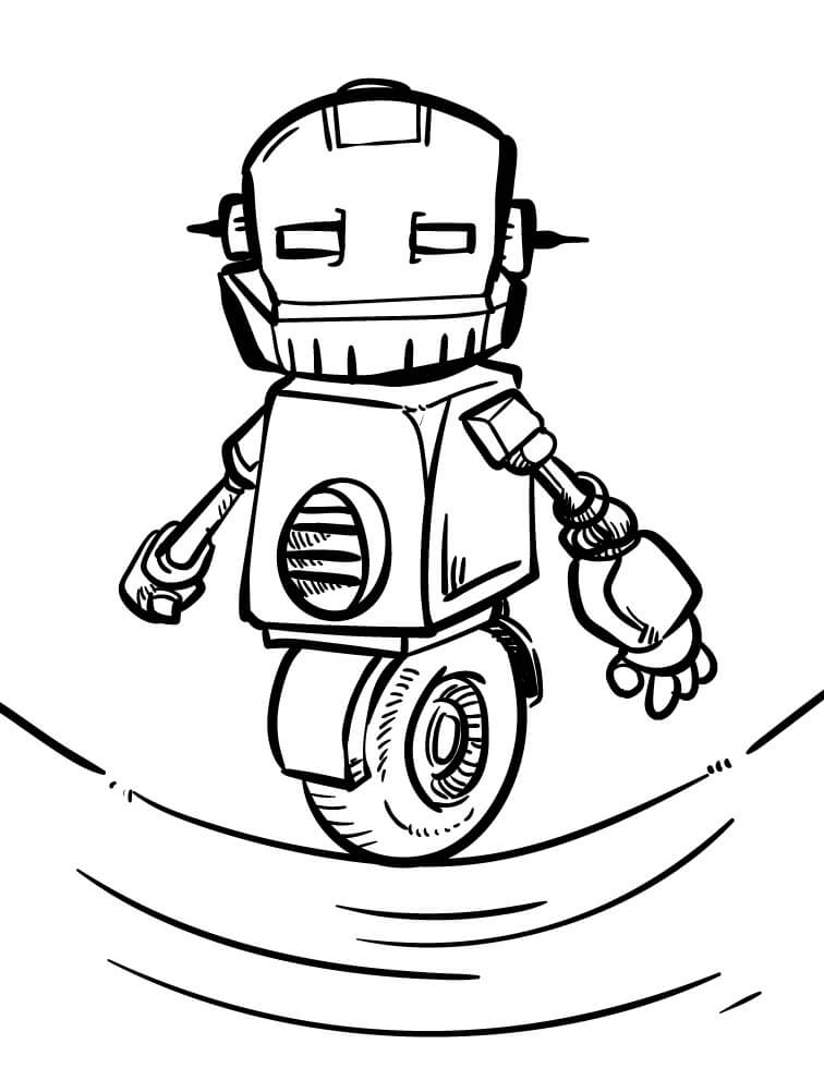 Vtipný Robot omalovánka