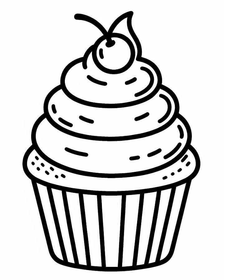 Vytisknout Cupcake omalovánka