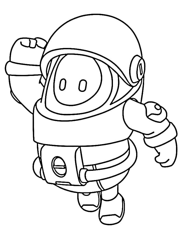 Vytisknout Fall Guys omalovánka