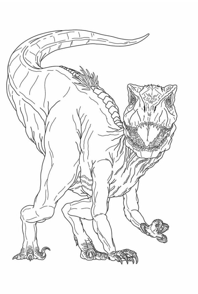 Omalovánka Vytisknout Jurský Svět