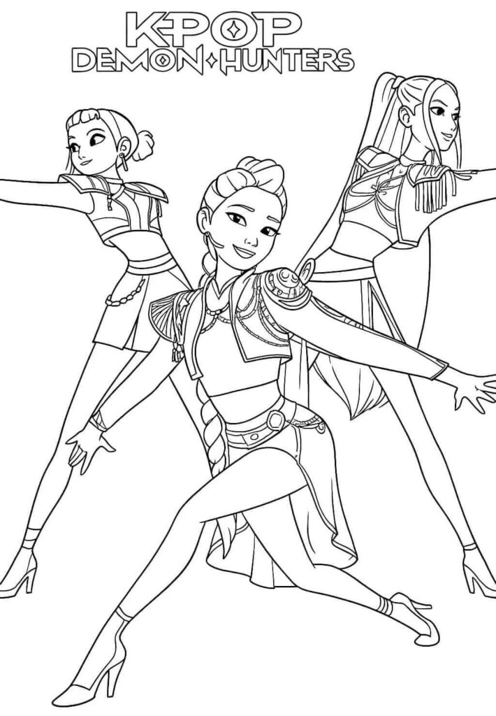 Omalovánka Vytisknout Kpop Demon Hunters