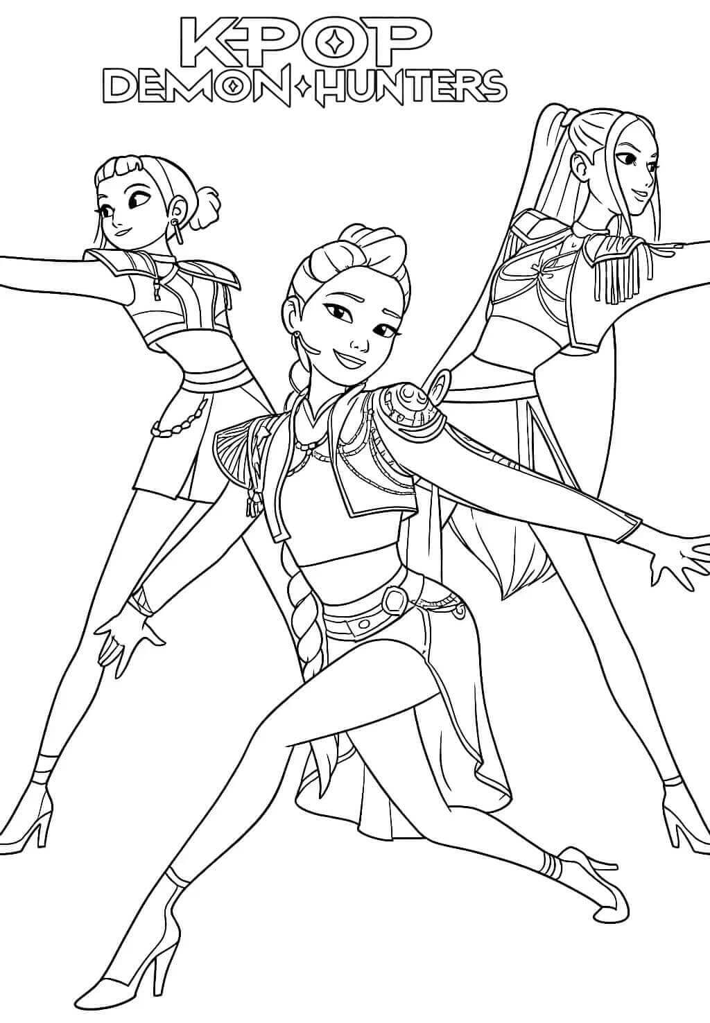 Vytisknout Kpop Demon Hunters omalovánka