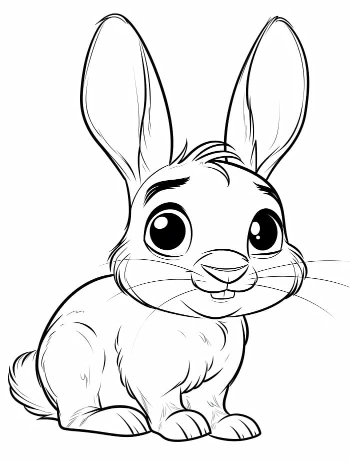 Vytisknout Králík omalovánka