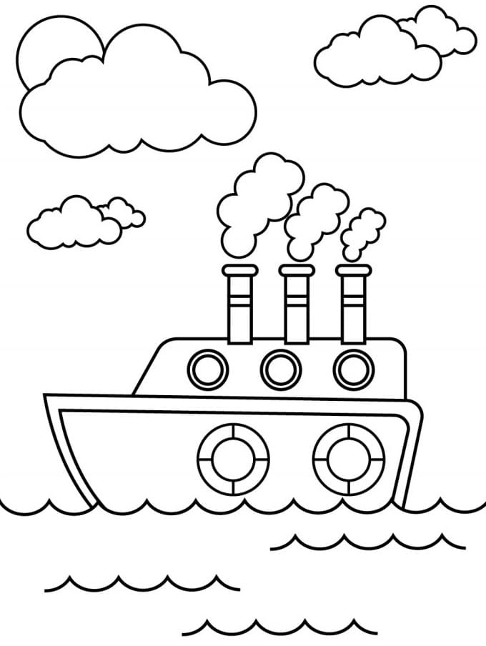 Vytisknout Loď omalovánka