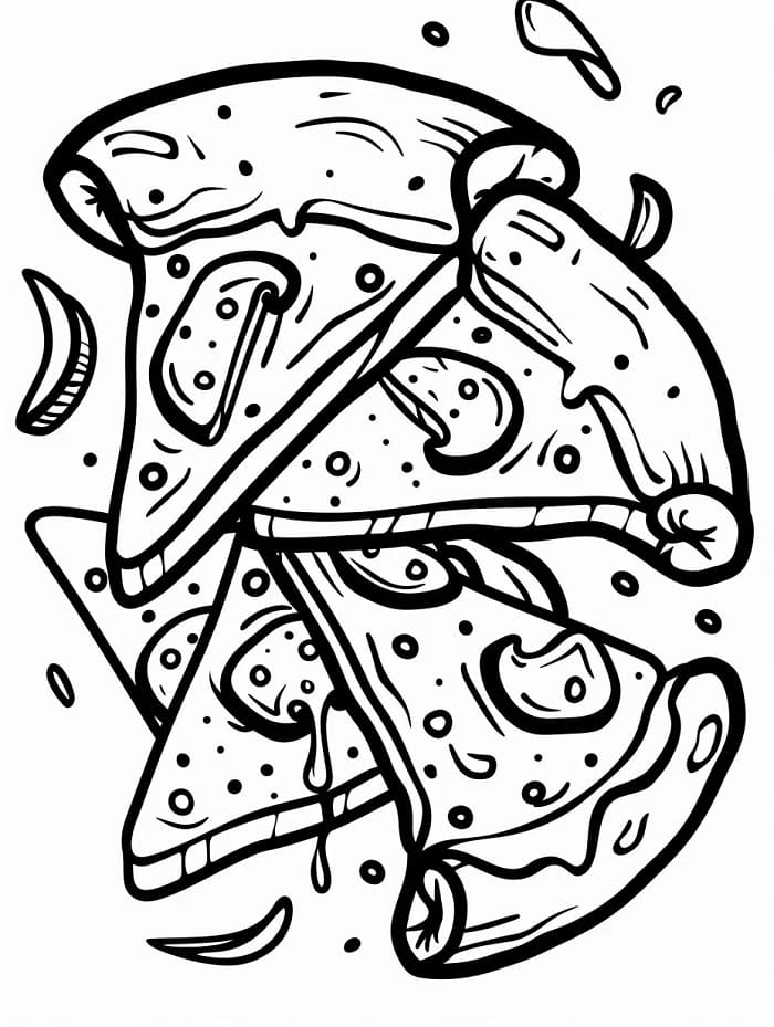 Vytisknout Pizza omalovánka