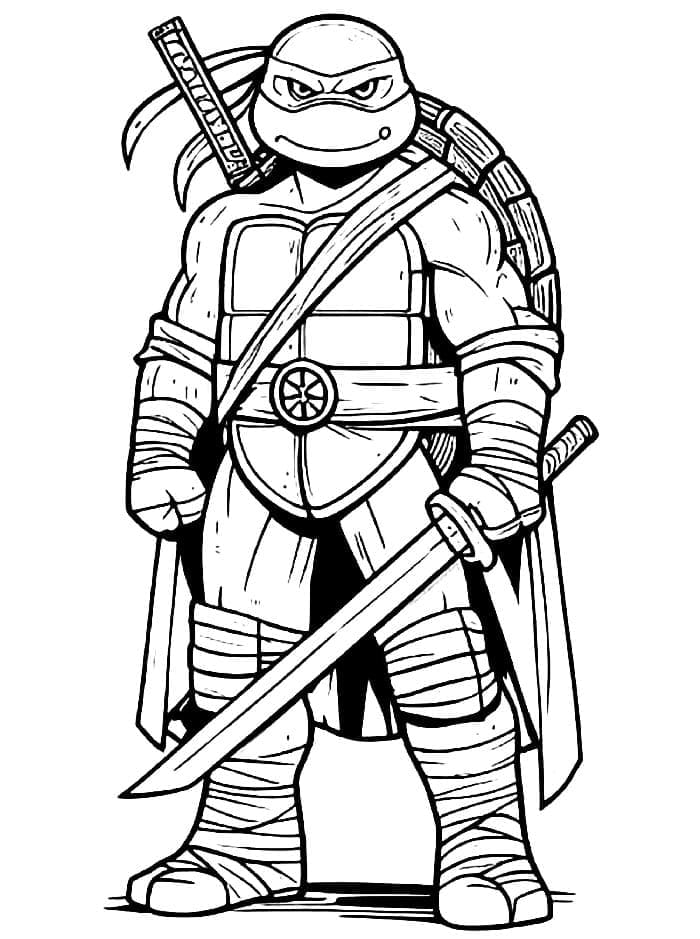 Vytisknout Želvy Ninja omalovánka