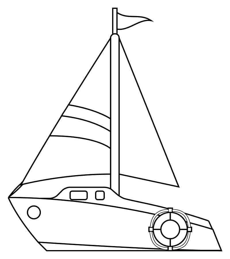Vytisknutelná Zdarma Loď omalovánka