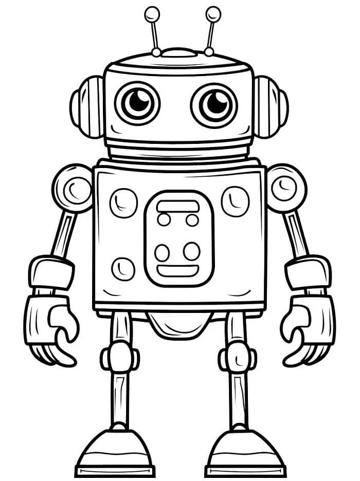 Vytisknutelný Robot Obrázek omalovánka