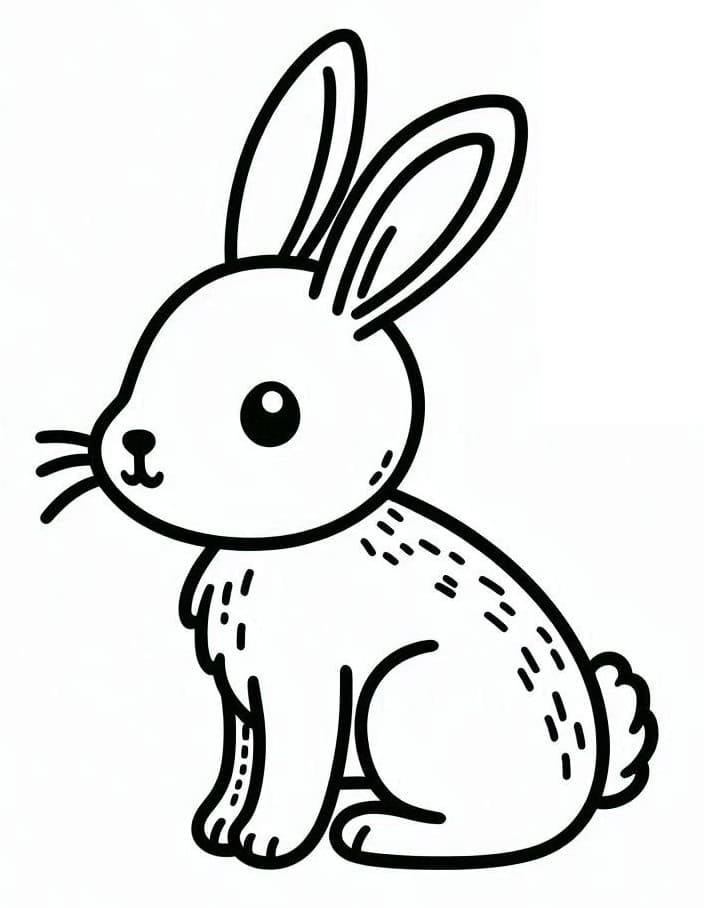 Základní Králík omalovánka