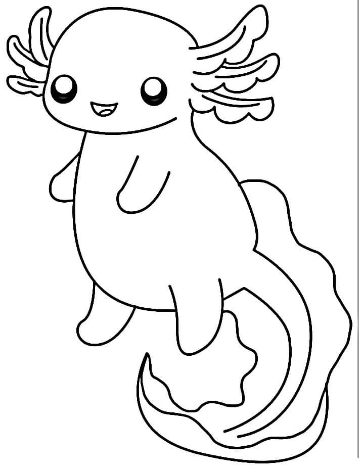 Zdarma Axolotl Tisknutelný omalovánka