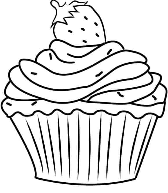Zdarma Cupcake pro Děti omalovánka