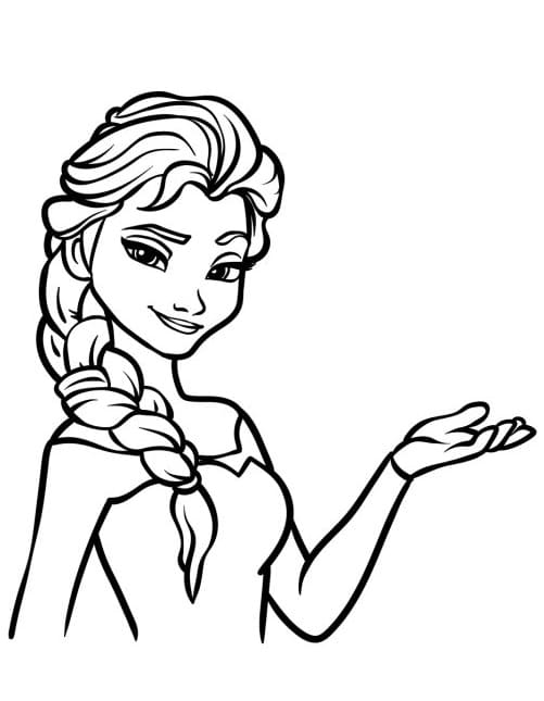 Zdarma Elsa Tisknutelná omalovánka
