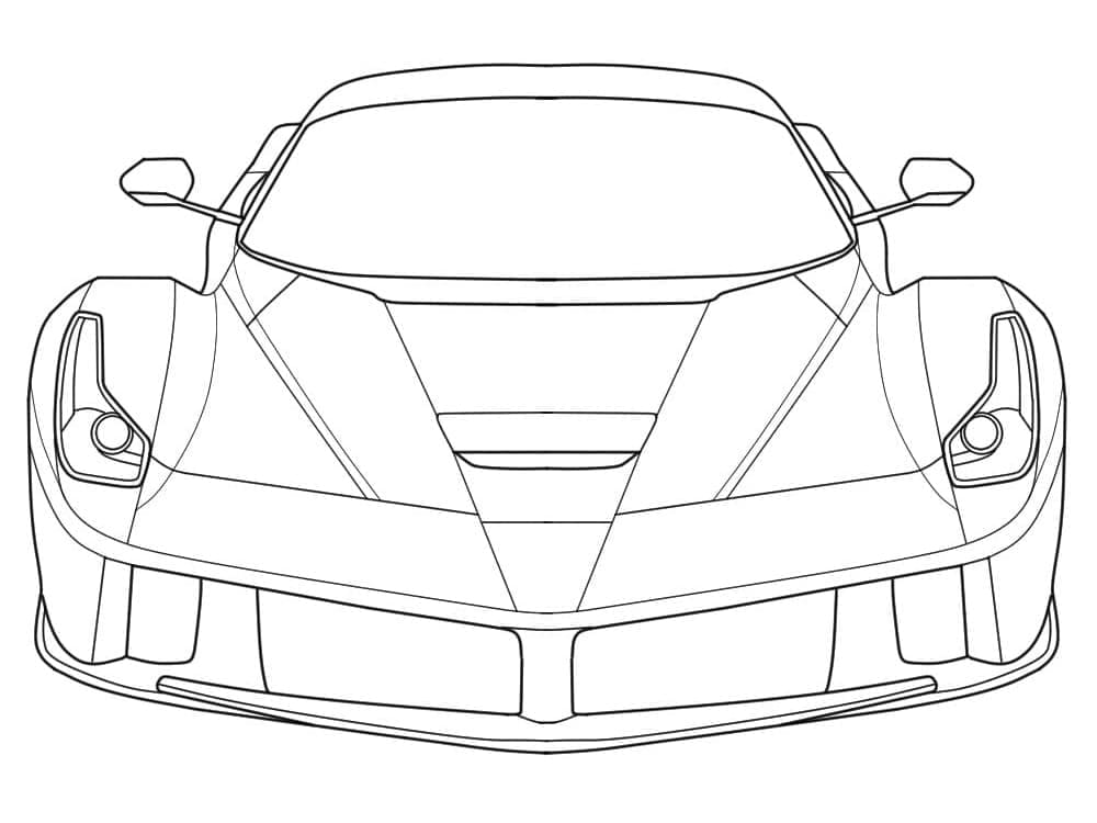 Zdarma Ferrari pro Děti omalovánka