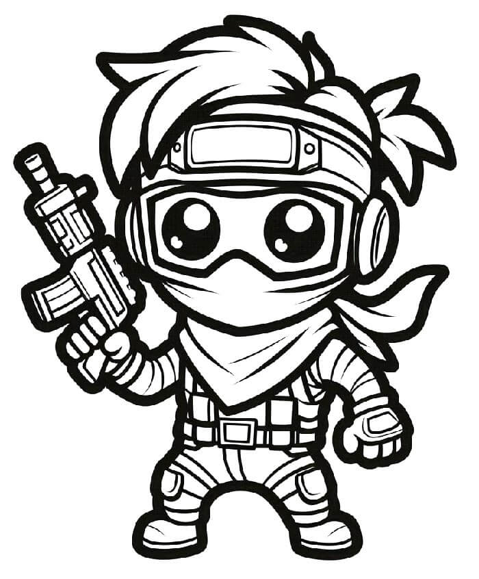 Zdarma Fortnite pro Děti omalovánka