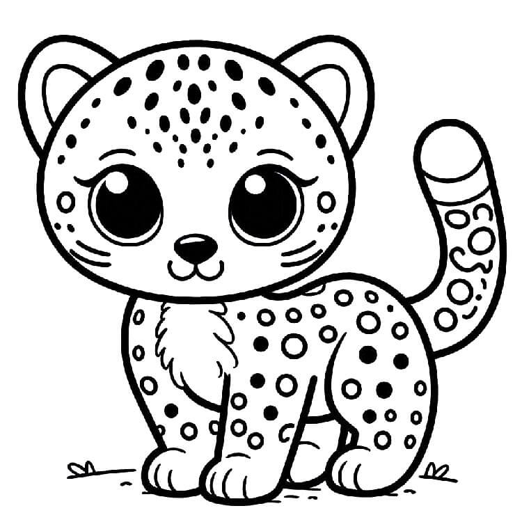 Zdarma Gepard pro Děti omalovánka