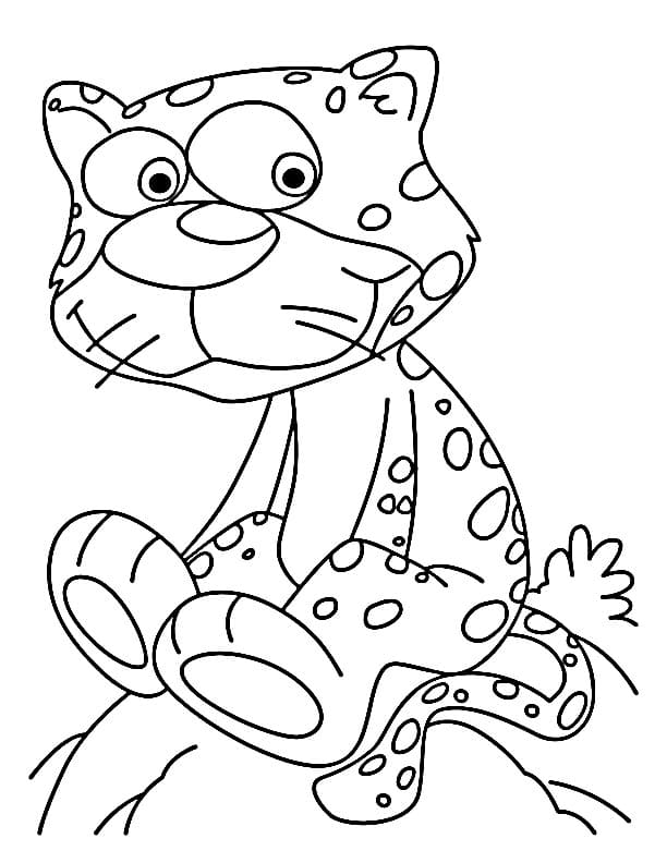 Zdarma Gepard omalovánka