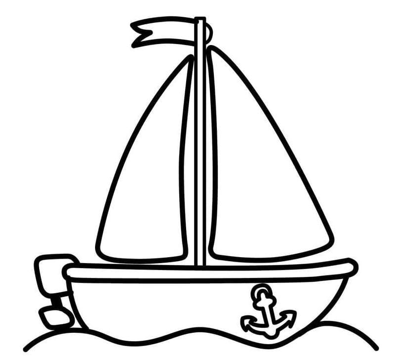 Zdarma Loď Pro Tisk omalovánka