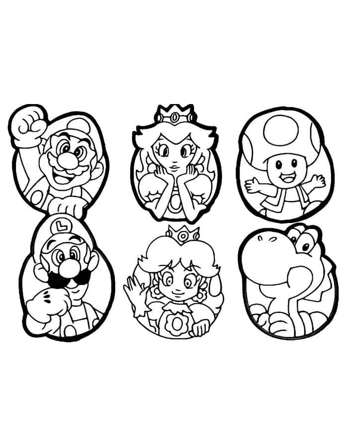 Zdarma Mario k Vytisknutí omalovánka