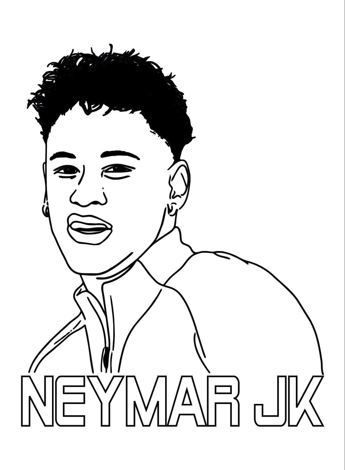 Zdarma Neymar Tisknutelný omalovánka