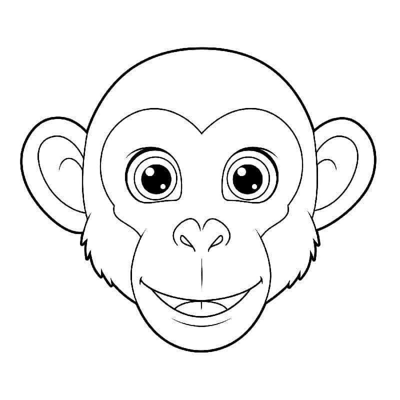 Zdarma Opice Tisknutelná omalovánka