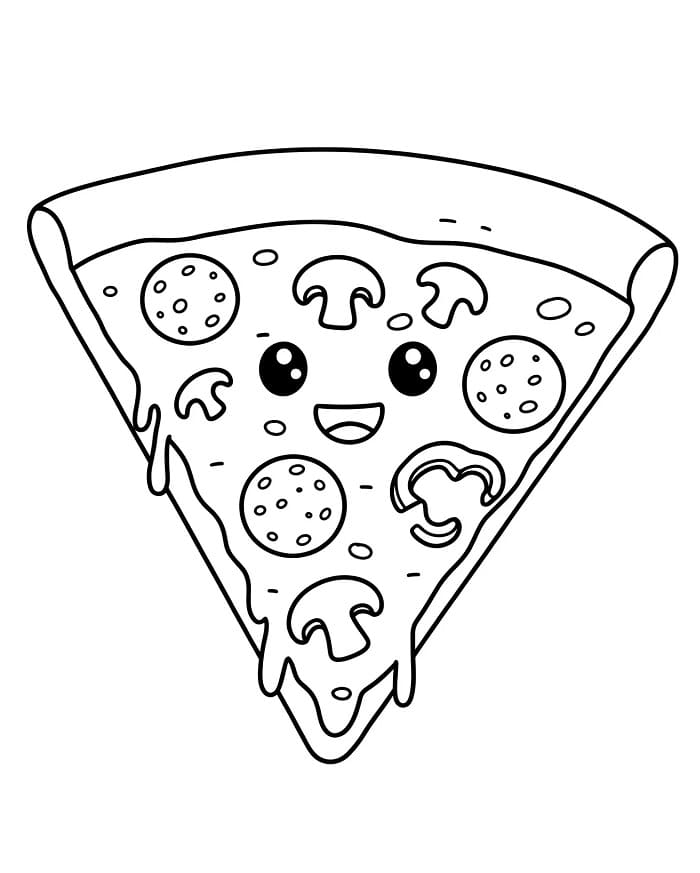 Zdarma Pizza k Vytisknutí omalovánka