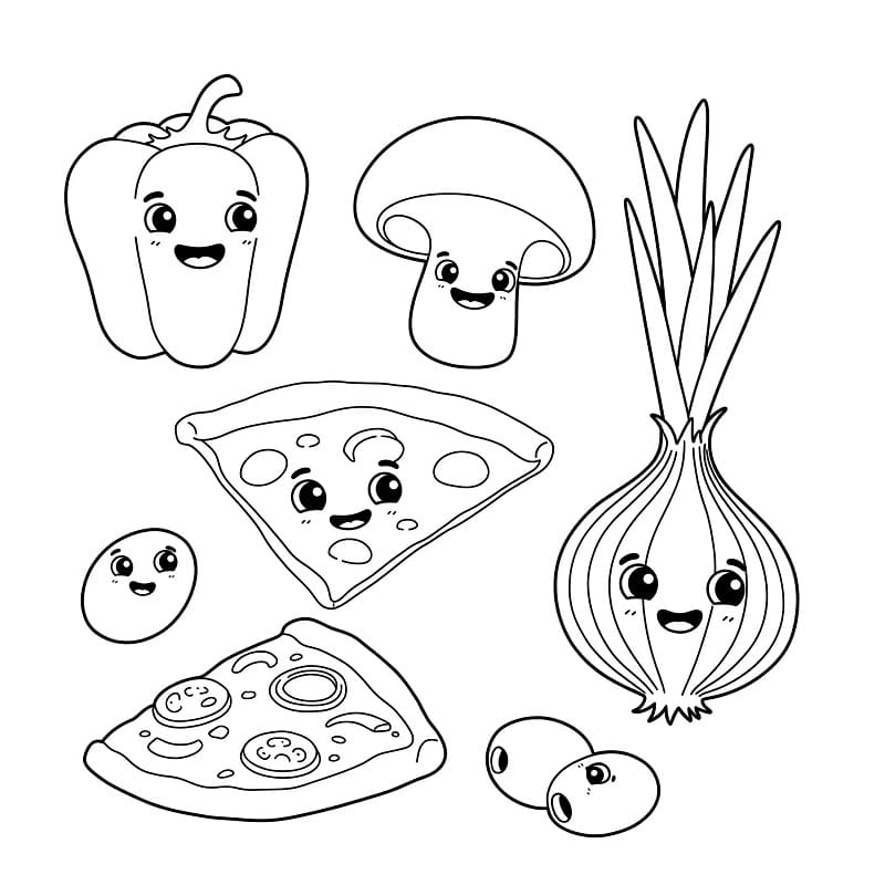 Zdarma Pizza pro Děti omalovánka