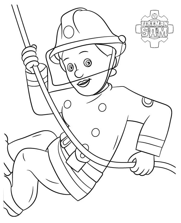 Zdarma Požárník Sam omalovánka