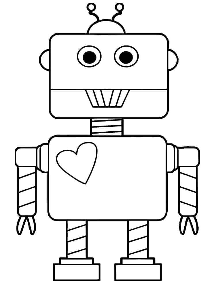 Zdarma Robot Pro Děti omalovánka