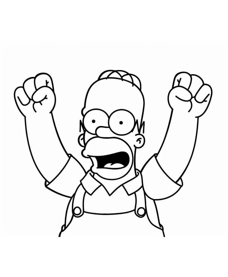 Zdarma Simpsonovi Tisknutelní omalovánka