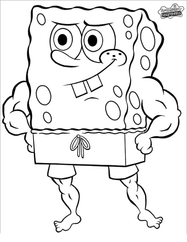 Zdarma Spongebob k Vytisknutí omalovánka
