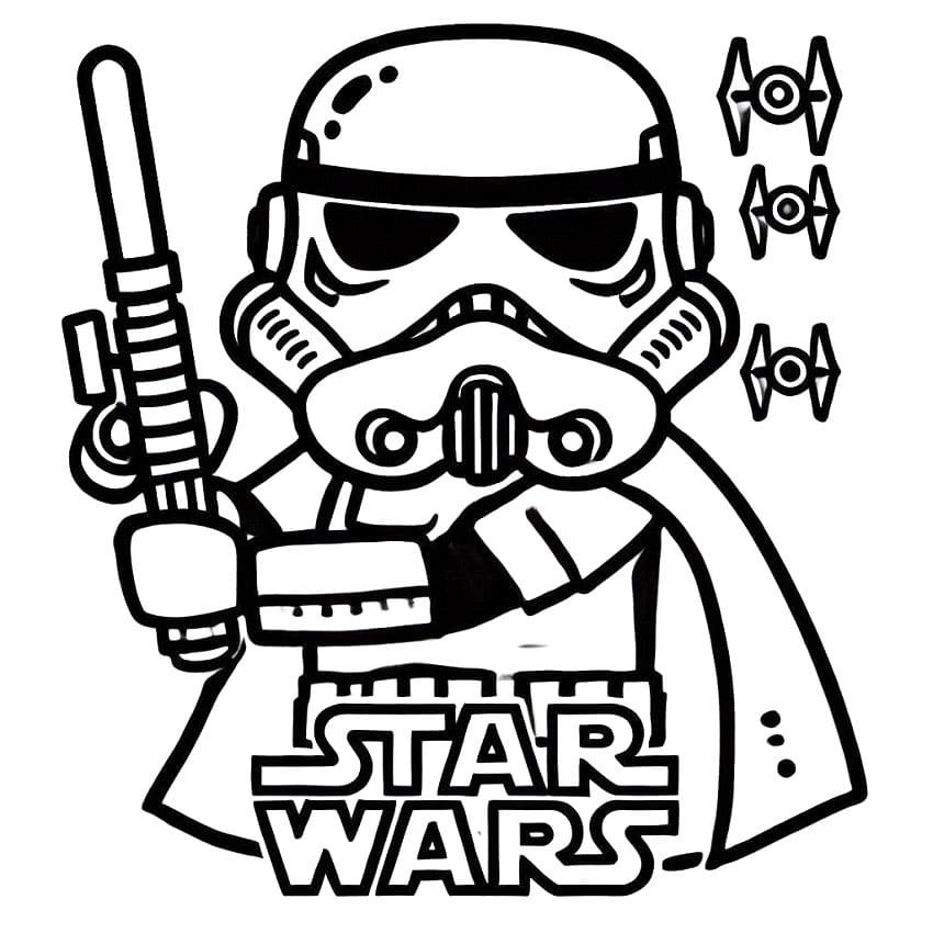 Zdarma Star Wars Tisknutelné omalovánka