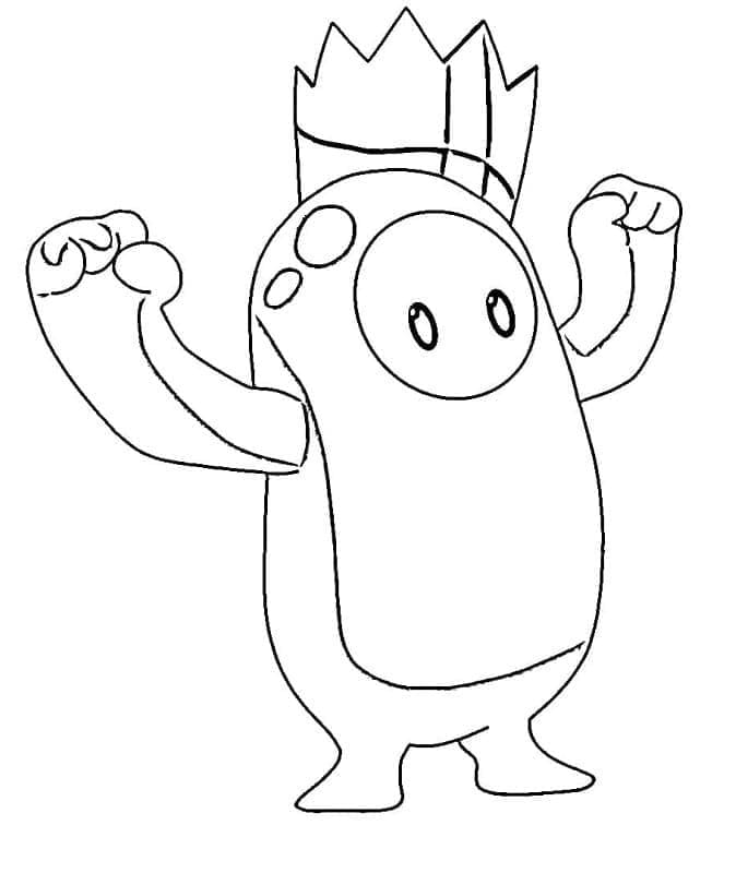 Zdarma Tisknutelný Fall Guys omalovánka