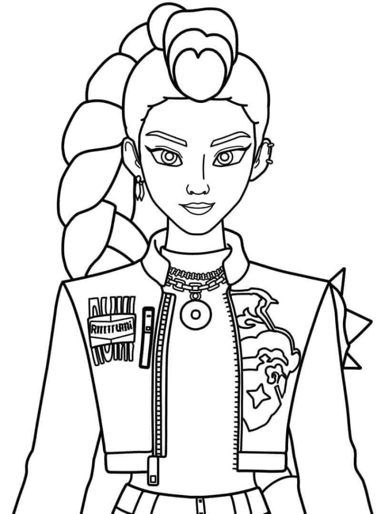 Omalovánka Zdarma Tisknutelný Kpop Demon Hunters