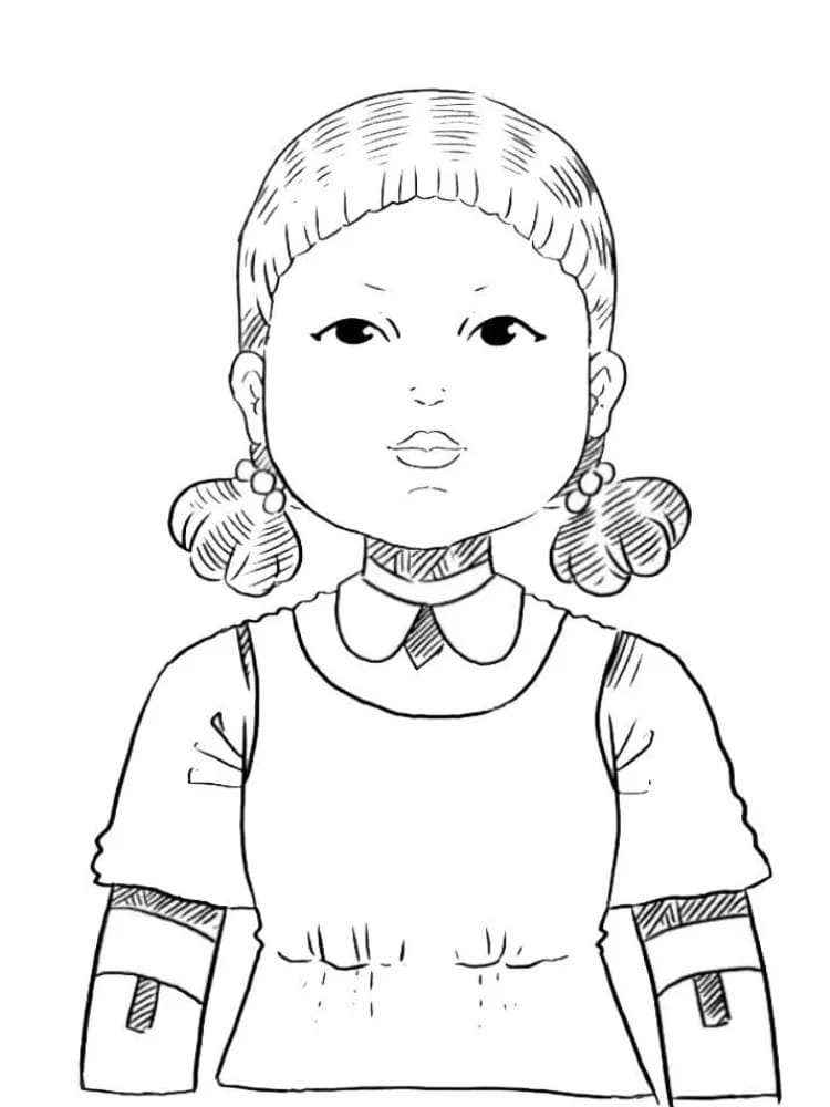 Zdarma Tisknutelný Squid Game omalovánka