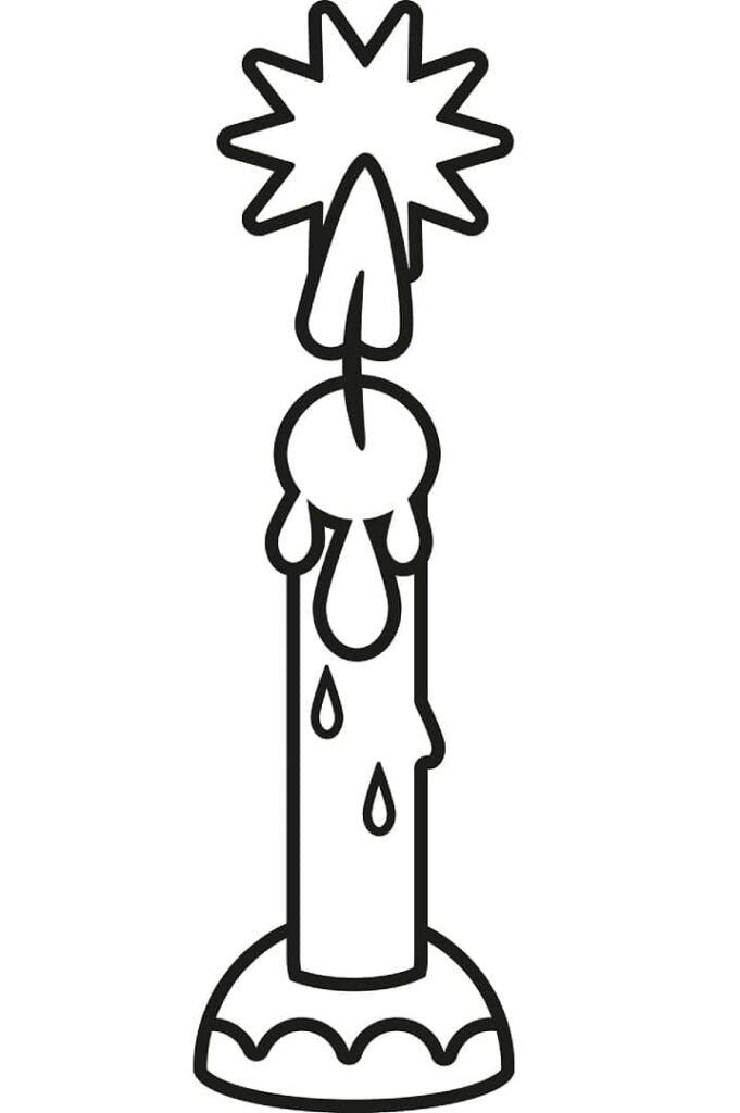 Omalovánka Zdarma Vánoční Svíčka