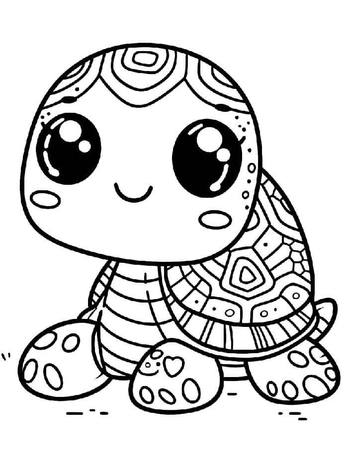 Zdarma Želva Tisknutelná omalovánka