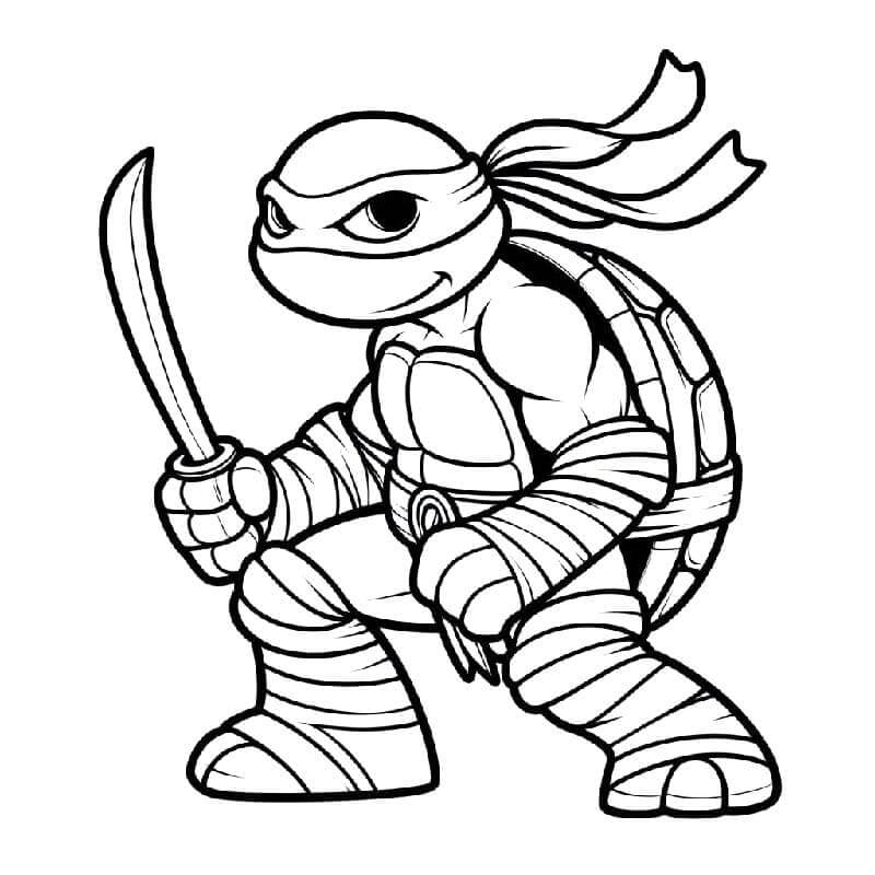 Zdarma Želvy Ninja k tisku omalovánka